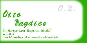 otto magdics business card